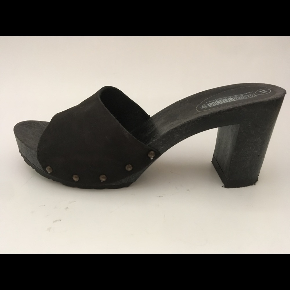 Leather Collection Suede/Leather Heel Sandals sz11